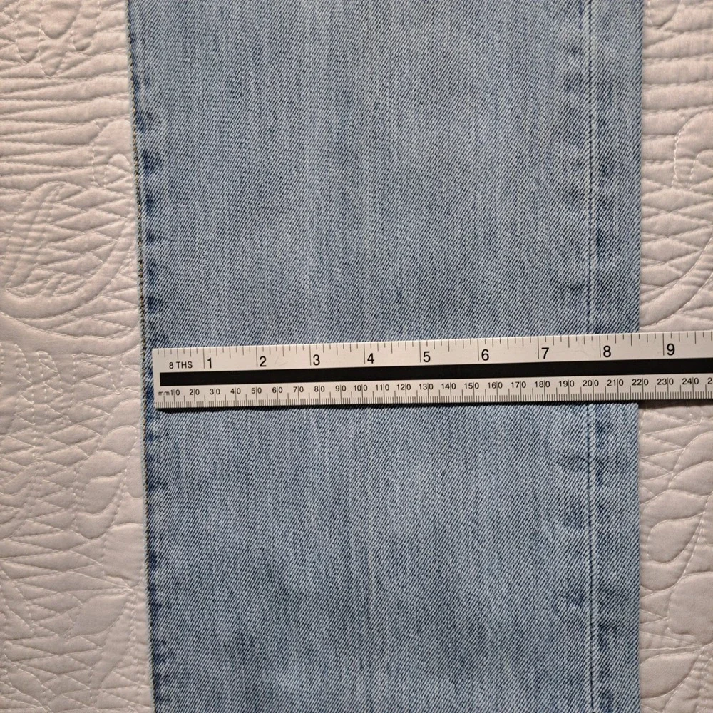 Levi's 501 Original Fit Jeans Mens 36x32 Light Wash Blue Excellent Button Fly